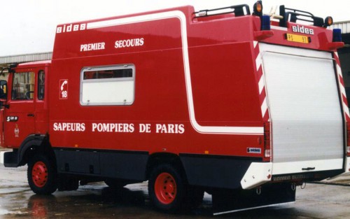Carrosserie PSE 600, véhicule de premier secours des Sapeurs Pompiers de PARIS