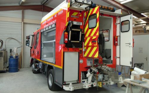 Carrosserie PSE 5G, véhicule de premier secours des Sapeurs Pompiers de PARIS