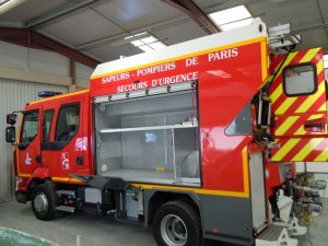 Carrosserie PSE 5G, véhicule de premier secours des Sapeurs Pompiers de PARIS