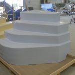 Escalier piscine en finition